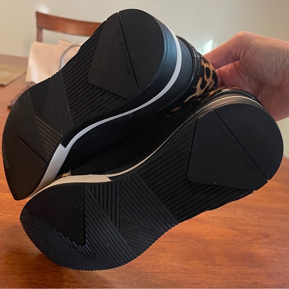 Michael Michael Kors Womens Felix Trainer Low Top Slip On, Black/Leopard - Picture 9 of 14